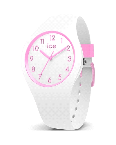 Ice-Watch 014426 – Ice Ola Kids Candy White Small Reloj infantil con caja de silicona blanca de 34 mm, esfera blanca con números