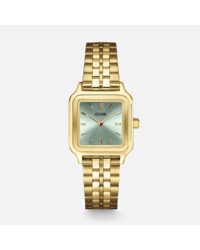 Cluse Gracieuse Petite CW11818. Reloj de mujer elegante en acero inoxidable dorado con caja cuadrada de 24 mm y perfil fino de 6