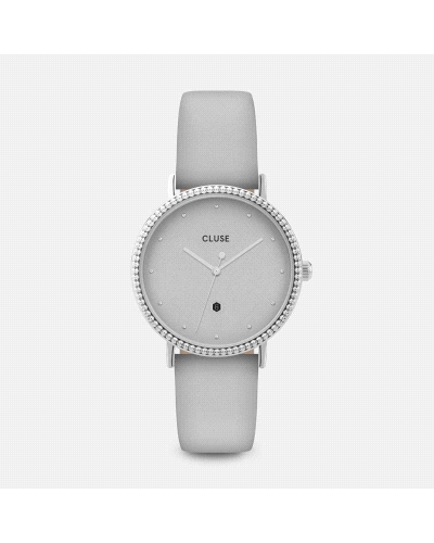 Reloj Cluse CL63004 Reloj analógico con movimiento de cuarzo, caja de acero inoxidable plateada y esfera gris clara con cristal 