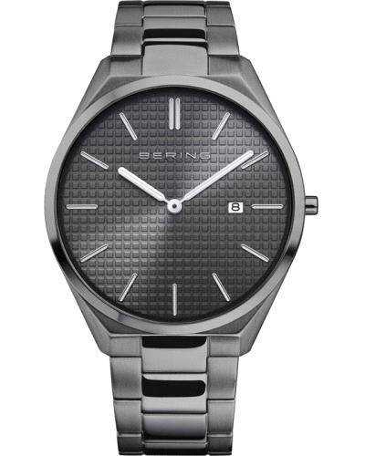 Reloj Bering Ultra Slim 17240-777 Estilo clásico y delgado en acero inoxidable gris. Caja de 40 mm de diámetro y solo 6 mm de gr