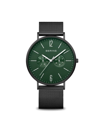 Reloj Bering Classic 14240-128 Estilo clásico con línea moderna. Caja de acero inoxidable negro mate de 41 mm de diámetro, esfer